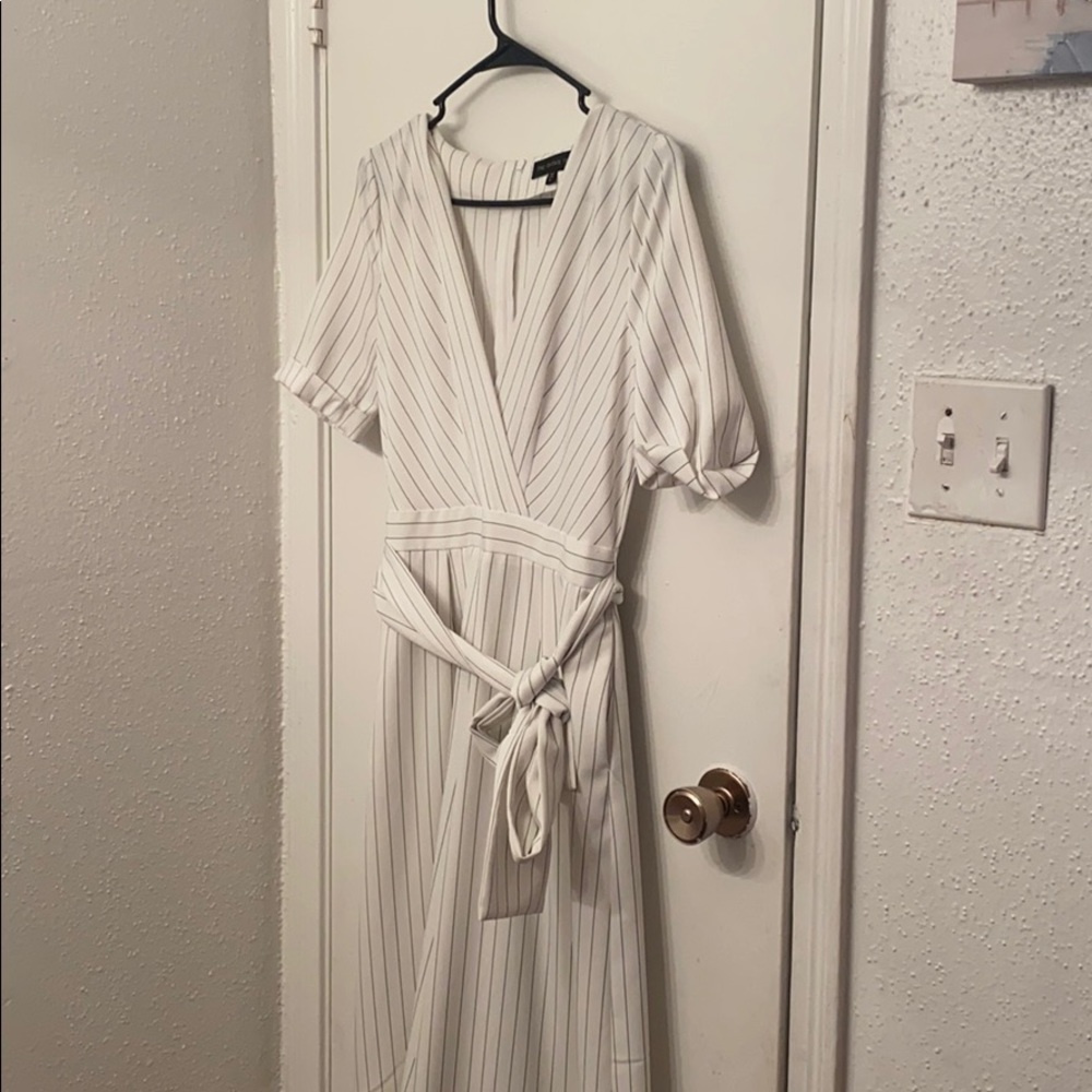 A white/black jumpsuit